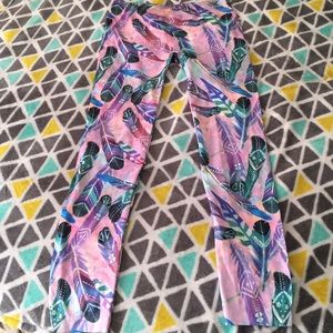 Cute feather leggings